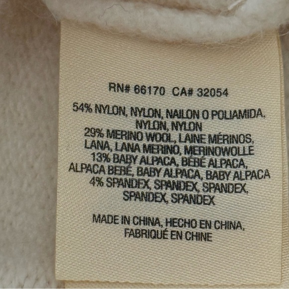 Anthropologie Cream Wrap Sweater M Merino Wool Baby Alpaca Blend - Picture 10 of 10